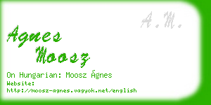 agnes moosz business card